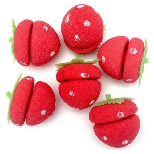 6pcs Magic Hair Curlers Cute Hair Rollers Curler Soft Sponge Foam Balls Curling Rollers Hair Care Lovely DIY Hair Tools