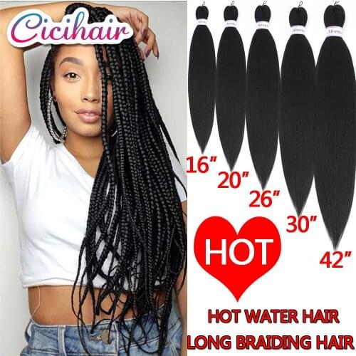 CICIHAIR Pre-stretched Yaki Easy Braiding Hair Professional Perm Soft Synthetic Jumbo Braids Hair Hot Water Easy Braiding Hair