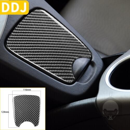 For Toyota Prius XW30 ZVW30 ZVW35 2009-2015 Carbon Fiber Cup Holder Door Sticker Storage Box Cover Trim Car Accessories