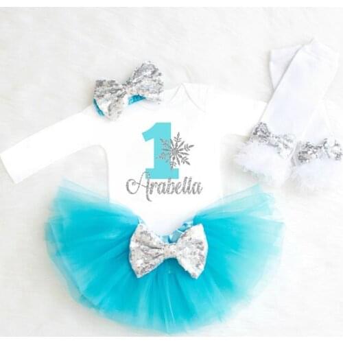 Custom Winter Onederland snowflake Girl Newborn infant bodysuit bloomer romper leggings Outfit Sets baby shower party favors