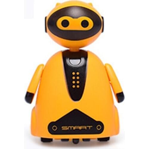 Inductive Electric Robot with LED Light Auto-Induction Car Follow Black Line Toy Q6PD