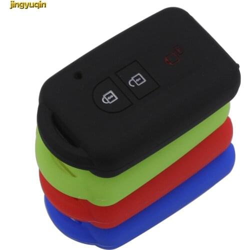 Jingyuqin 10PCS Smart Remote Car Key 3 Buttons Silicone Car Key Cover Case for Nissan Duke MICRA QASHQAI JUKE X-Trail NAVARA