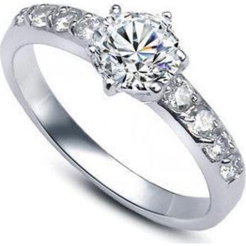 New arrival hot sell ladies wedding rings 925 sterling silver big zircon finger ring jewelry