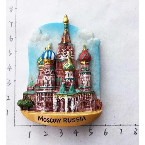 Moscow, Russia Landmark Red Square Fridge Magnets Souvenir Refrigerator Magnetic Sticker Decor imanes para refrigerador Crafts