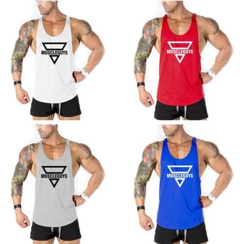 Mens Bodybuilding Fitness Top Men Gym Tank Top Clothing Brand Vest Muscle Sleeveless Singlets Fashion Workout Sports Shirt