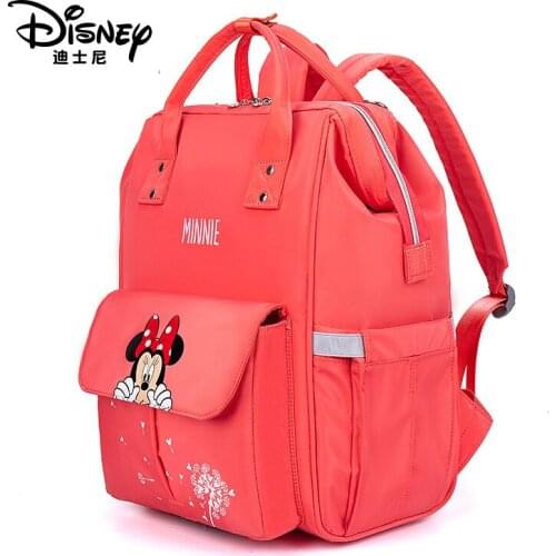 Disney Mens Bookbag Mickey Mouse Backpack Girl Shoulder Bag Woman Handbag Childrens Travel Bag Cartoon Large Capacity Bags