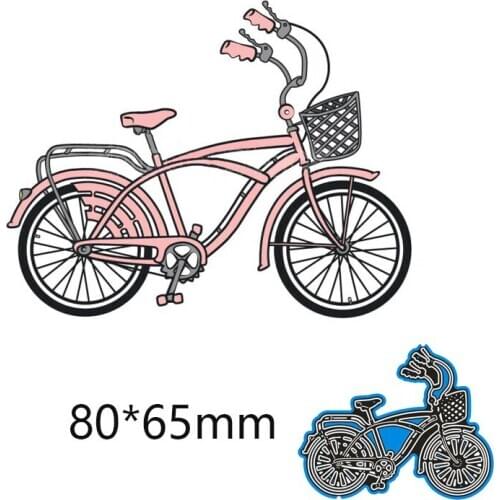 80*65mm Bike Metal Cutting Dies for decoration card DIY Scrapbooking stencil Paper Craft Album template Dies
