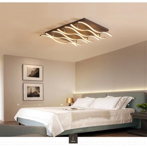 Nordic grid ceiling lamps bedroom living room villa study lighting led ceiling lamp Indoor Lighting RC Dimmable Pendant light