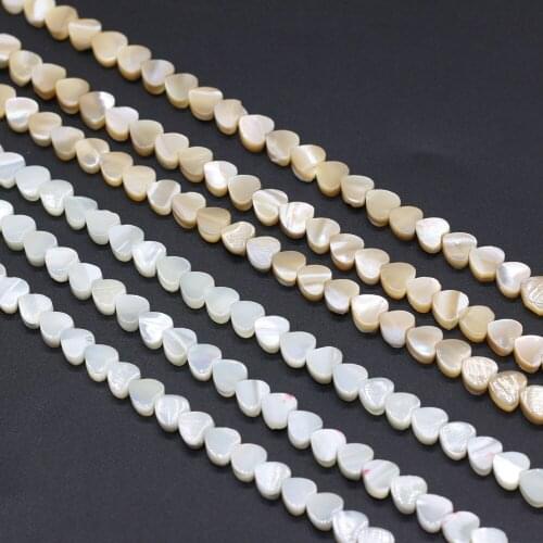 New Heart Natural Mother of Pearl Shell Beads Love Mop Charms Shell Beads For Jewelry Necklace Earring Making DIY 6/8/10/12mm