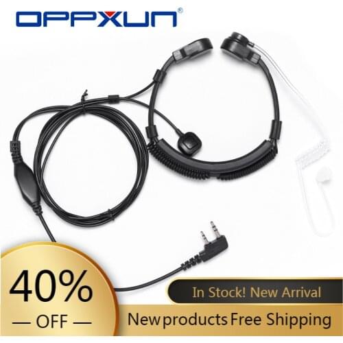 New Throat Microphone Throat Vibration Headset Headphone For BaoFeng UV-5R UV-B5 UV-B6 BF-888S Walkie Talkie earphone Headset