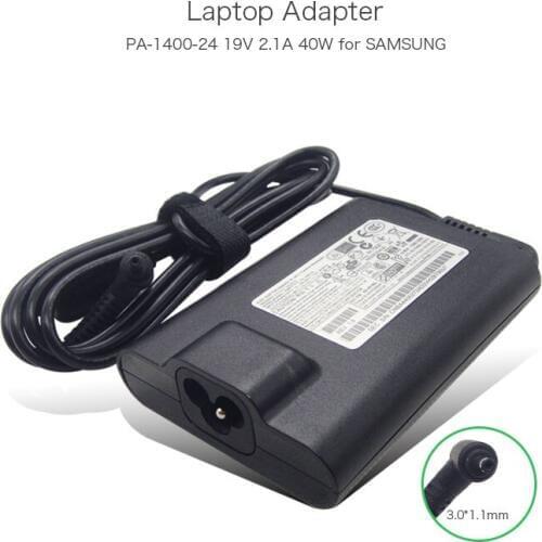New Original 19V 2.1A 40W 3.0*1.1 mm PA-1400-24 AC Adapter For Samsung Series 9 NP900X3C-A01US NP900X4C-A07US Battery Charger