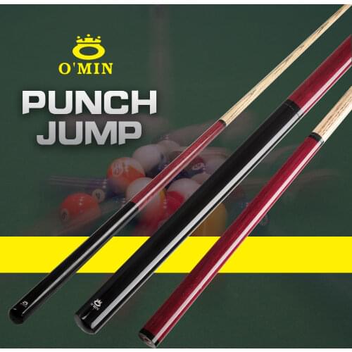 O'min Break Punch Jump Cue 13.8mm Tip 3 Pieces Punch&Jump Cue Ash Shaft 8Teeth Joint Stick Professional Billiard Jump Break Cue