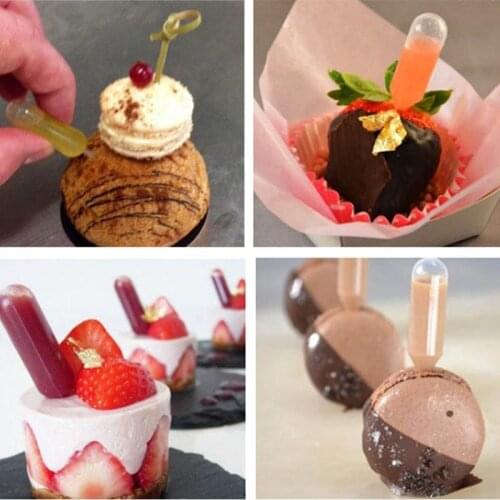 Cupcake Dessert Decor Straw Dropper Milkshake Droppers Polyethylene Baking Tools Straw Injector Kitchen Gadgets Cake Accessories