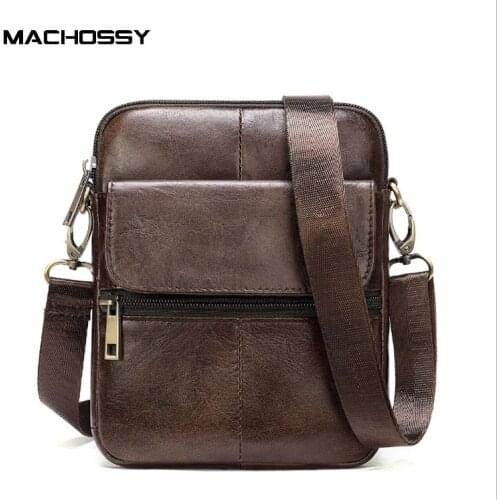 Casual Men Shoulder Bag Vintage Crossbody Bag High Quality Male Bag Genuine Leather Handbag Capacity Men Messenger Bags Tote Bag