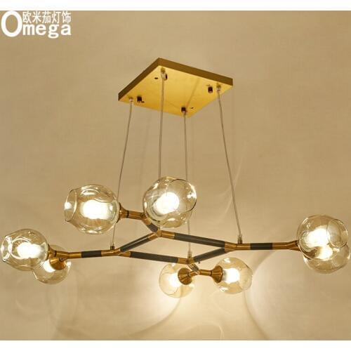 Nordic modern personality bubble ball chandelier living room dining room bedroom creative glass cover magic bean molecular ball