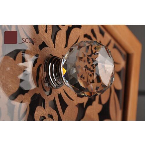 UNILOCKS 100pcs/lot Super shinning K9 Clear Crystal Knob Chrome kitchen cabinet handles cupboard knobs home decoration knob