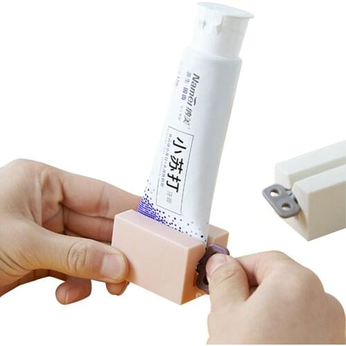 Toothpaste Squeezer Household Tube Squeezer Clip-on Rolling Easy Dispenser Seat Holder Stand Bathroom Tooth Cleaning Accessories
