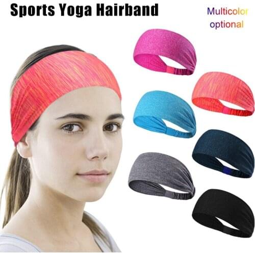 Women Men Wide Sports Headband Stretch Hair Bands Elastic Sweatband for Running Yoga Outdoor ASD88