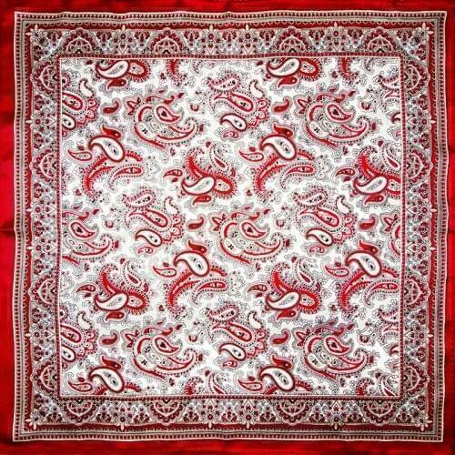 High-quality Pure Silk Scarf Women Bandana Female Hair Scarf Womens Natural Silk Square Neck Scarf Headband for Women Paisley