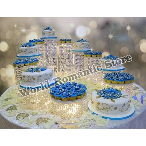 11pcs Giant sizes acrylic cake stand Table Centerpiece wedding cake display cupcake holder Event Decoration dia(20cm~35cm)