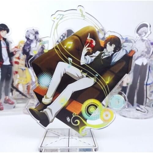 15cm Bungou Stray Dogs Osamu Dazai Akutagawa Ryunosuke Nakahara Chuya Acrylic Stand Model Plate Desk Decor Figure Toy Xmas Gift