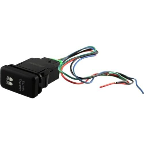 2 Pieces 12V LED Driving Light Rocker Switch with Connector Wire for Toyota Prado 120 Series 2003 2004 2005 2006 2007 2008 2009