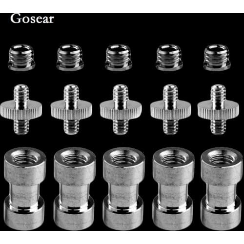 Gosear 5 Packs 1/4 to 3/8 Inch Screw Adapter Screw Converter for Flash Mount Camera Holder Light Umbrella Tripod Studio Gadgets