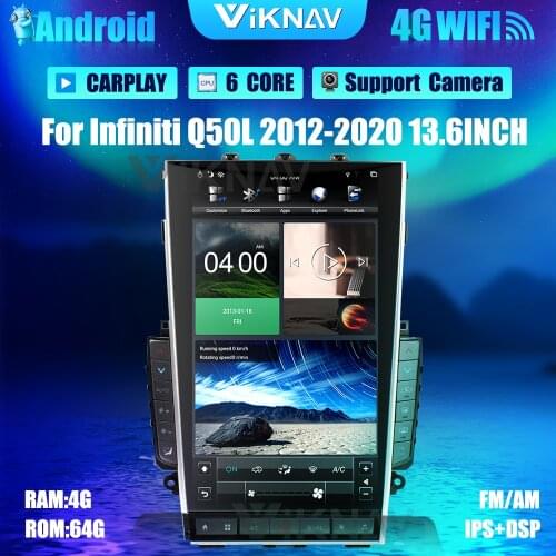 PX6 13.6inch Android car radio DVD multimedia player For Infiniti Q50 Q50L 2012-2020 car GPS navigation auto stereo 2din