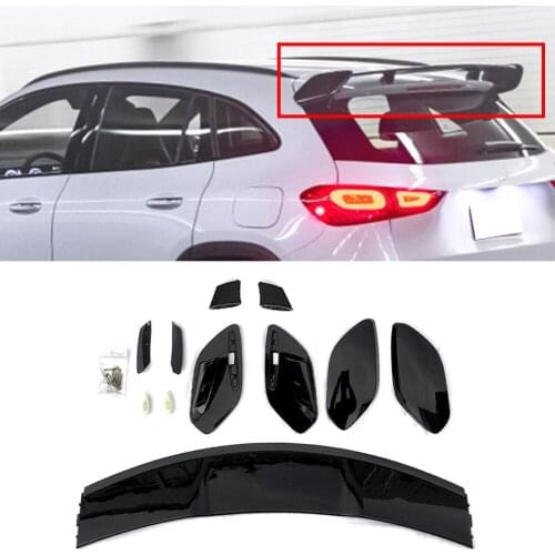 Car Rear Roof Spoiler Lip Splitter Window Wing Style Trim Gloss Black ABS For Mercedes Benz GLA H247 GLA200 GLA250 2020-2021