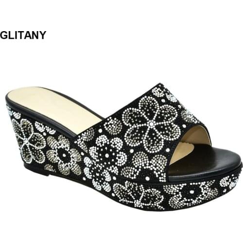 Designer Shoes Women Luxury 2020 Italian In Women High Quality African Wedding Shoes Spring Shoes Platform Women Summer Slippers