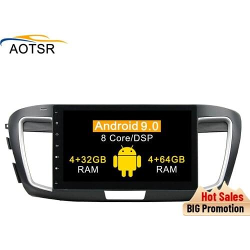 DSP 4+64 Android 9.0 car radio dvd player for HONDA ACCORD 9 2013 2014 2015 GPS Navigation Car Auto Radio stereo Video Head Unit