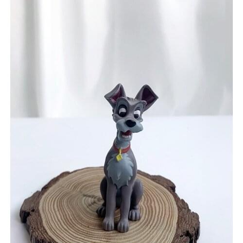 Disney Anime Lady and the Tramp Action Figure Dolls Toy Cute Tramp The Dog Figure Dolls Toy Funny Birthday Gifts for Kids