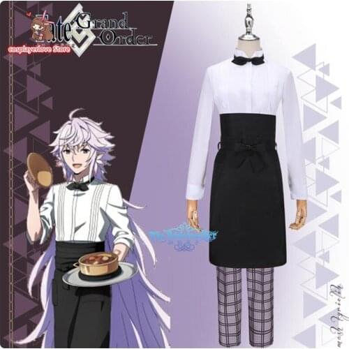 Fate/Grand Order FGO Merlin Sweets Paradise Coffee Maid costume Cosplay Custom Made costume Halloween Christmas Costume