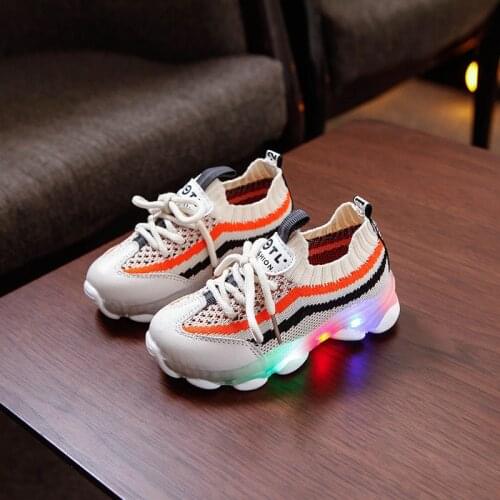 2021 Toddler Infant New Arrival Kids Led Shoes Sneaker Children Sneakers with Backlight Led Shoes for Kids Glowing basket garcon