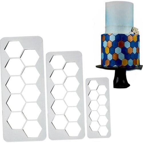 Football Cube Cookie Cutter Plastic Biscuit Knife Baking Fruit Cake Kitchen Tools Mold Embossing Printing