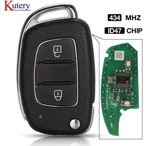 Kutery Remote Key for Hyundai Solaris verna Accent Keyless Flip Folding 434mhz id47 CHIP original