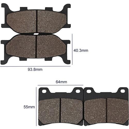 Motorcycle 3 Pairs Front and Rear Brake Pads for Yamaha XVS1100 Dragstar 1999-2004 XVS 1100 A Dragstar Classic 2000-2007 XVS XV