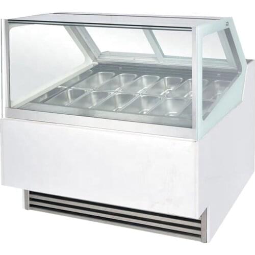 New Square Model 12 Pans Gelato Ice Cream Fridge Display CFR BY SEA