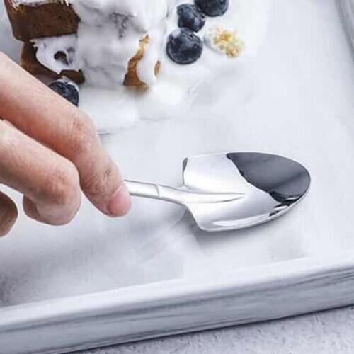 Retro Creative Watermelon Spoons Coffee Ice Cream Dessert Square Pointed Shovel Shape Specialty Spoon Kitchen Gadget Tableware