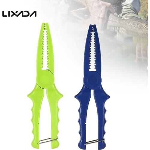 Lixada Fishing Pliers Plastic Fish Clamp Grip Catch Release Tool Fish Body Holder Tongs Scissors Fishing Pliers