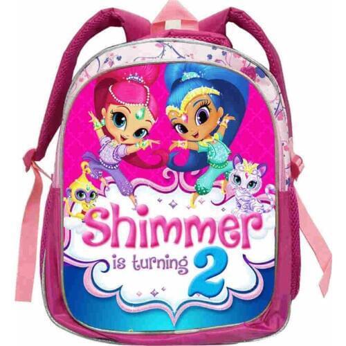 New Shimmer Shine Backpack Boys Girls FNAF School Bags Backpack Shimmer Shine school Bag Children Cartoon Kindergarten Bags