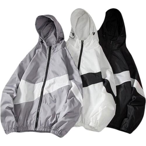 New Fashion Men’s Winter Fall Thin Hoodies Outfits Long Sleeve Color Comfortable Soft Block Zipper Hooded Sweatshirts