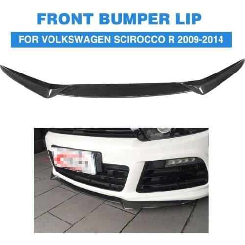 Carbon Fiber 3PCS Front Lip Spoiler Chin Bumper Guard for Volkswagen VW SCIROCCO R Bumper 2009 - 2014