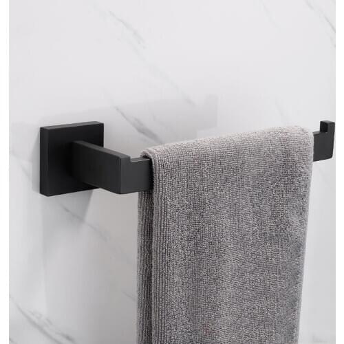 Bathroom towel rack 304 Stainless Steel Material Black Hook Paper Holder Towel Rack Clothes Hook