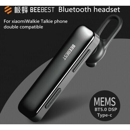 Xiaomi Beebest Bluetooth intercom earphone 1s Ultralight 19g 125H Standby Walkie Talkie Headset support