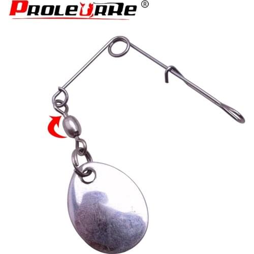 10pcs/lot Spinner bait Simulation bait accessories 360 degree rotation stainless steel balance bracket ring silver sequins steel