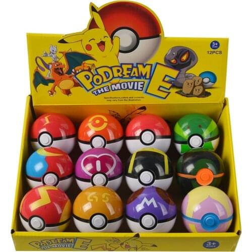 12 Pcs/Set Pocket Monster Pikachu Action Figures Pokemon Ball Go Game Model Charmander Anime Figure Model Toys For Children Gift