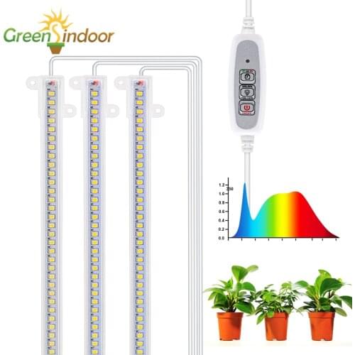 12V Led Grow Light USB Timer Phyto Lamp 3pcs Lamp For House Plants Indoor Hydroponics Phytolamps Full Spectrum Sunlike 380-780nm