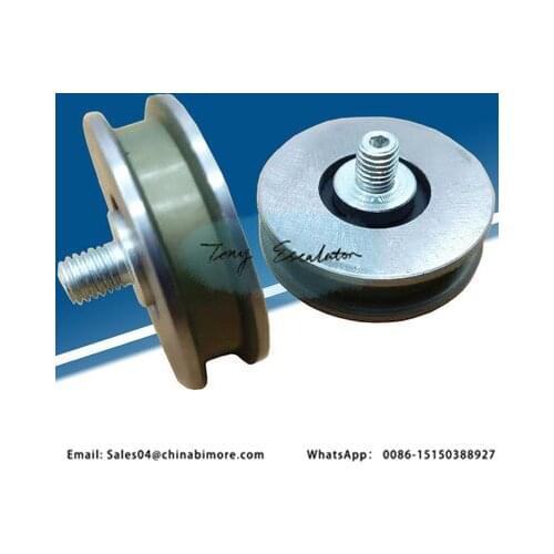 50pcs=1lots Elevator door roller lock door rope pulley heavy hammer door steel roller rope pulley wheel 56*16*6201 for otis