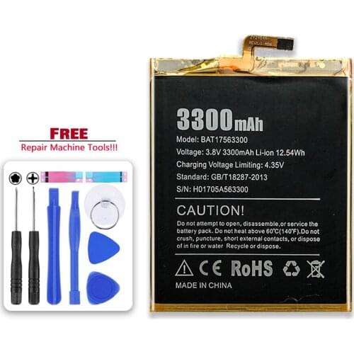 BAT17563300 3300mAh Replacement Battery For Doogee Shoot 1 Shoot1 Battery 5.5 inch Mobile Phone